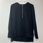 Stella McCartney  NWT Black Arlesa Quarter Zip Blouse‎ Size 38 Photo 3