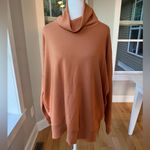 Aerie  Sunday Soft Turtleneck Burnt Orange Oversized Funnelneck Sweatshirt Small Photo 9