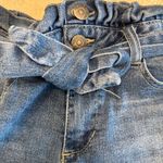 Blue Spice  Paperbag Waist Denim Shorts Women’s Size 0 High Rise Tie Belt Photo 2