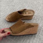 EUC Papillio by Birkenstock Namica Sandals Wedge tan suede cork sandal Brown Size 6 Photo 2