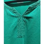 Catherines  Women's Size 18/20W (1X) Green Suprema Collection Split Neck Tee Photo 2