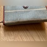 Spartina 449  Daufuskie Island Genuine Leather Natural Linen Wallet Gold Accents Photo 8