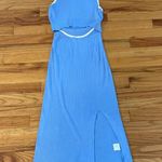 Baby Blue Bodycon Ribbed Halter Dress Sz M Size M Photo 1