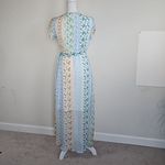 Blue Rain  Asymmetrical high low hem Floral Dress Womens Size Medium Photo 6