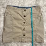 Toad & Co Mindy organic cotton corduroy button front mini skirt 8 Tan Photo 6