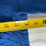 Lane Bryant  royal blue long sleeve 16 Swiss dot v-neck top popover cutout detail Photo 6