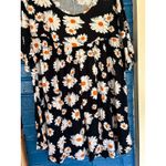 Tencede‎ 2XL Black Daisy Floral Print Babydoll Tunic Dress Plus Size Size XXL Photo 3