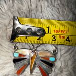 Zuni Butterfly Pin / Pendant by E. Edaakie, Circa 1940s, Excellent Preloved Cond Silver Photo 4