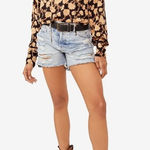 Free People  Mia tunic Women's Black‎ and Tan Patterned Top small Photo 0