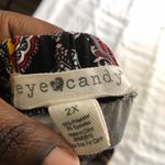 Eye Candy  Plus size Black multicolored colorful boho indie hippie flare Pants Size 2X Photo 2