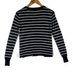 Paige  Womens XS Merino Wool‎ Blend Black White Striped Knit Sweater Long Sleeve Photo 1