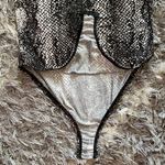 Rebel Sugar  Black and Gray Snakeskin Bodysuit Photo 1