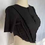 Black Cut Out Crop Top Photo 2