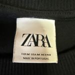 ZARA  Women's Black Long Sleeve Crew Neck Pullover Sweatshirt Sweater Top Size M Photo 2