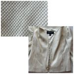 Ellen Tracy Linda Allard  Blazer Jacket Ivory Size 6P Petite Zip Front office Photo 6