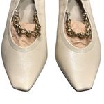 Bottega Veneta NIB Spike Chain Crinkled Leather Pumps in Sea Salt Size 36.5 Photo 10