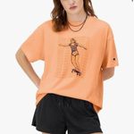 Champion New  Retro Peach Skater girl Graphic Tee large Photo 1