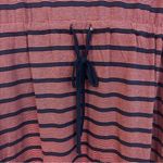 Olive & Oak NWT  Striped Jersey Navy/Coral Drawstring Mini Dress Size Large Photo 6