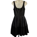 Gap  Fit Flare Ballet Tank Dress Size 2‎ Black Gray Linen Colorblock Fairy Grunge Photo 3