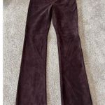 Theory NWT Pants Women's Merlot Suede Leather Fully Lined Bootcut size 4 Photo 5