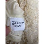 JODIFL Womens Dress Size M Cream Lace Overlay Boho Bell Sleeves Hippie NEW Photo 5