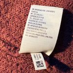 American Eagle Burgundy Striped Sleeve V Neck Cropped Sweater Woman's Small Red Photo 4