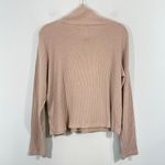 Aritzia  Babaton Women's Oatmeal Ribbed Funnel Neck Long Sleeve Top Size XL Photo 7