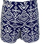 Gianni Bini navy white shorts ladies small geometric tribal print high rise Photo 0