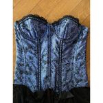 Frederick's of Hollywood Y2K Frederick’s of Hollywood bustier in purple with black lace ruffles size 34 Photo 2