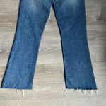 Mother The Insider Crop Step Fray Jeans in Reckless On A Shiny White Vespa Blue Size 24 Photo 16