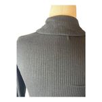 Enza Costa Shirt Women‎ XS Black Ribbed Knit Collared Button Long Sleeve Tunic Photo 5
