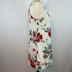 Lulus Khaleesa Floral Dress XS Rose Lined Sleeveless Gauzy Mini Crepe Casual White Photo 3