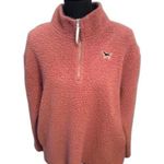 PINK - Victoria's Secret Victoria's Secret PINK Teddy Jacket Partial Zip Size Medium M High Collar Photo 0