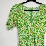 Faithfull the Brand Faithful the Brand Green Ditsy Floral Mini Dress Womens 4 Puff Shoulder Summer Photo 2