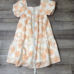 Polagram  Orange and White Floral Dress Photo 3