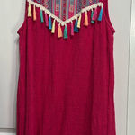 Entro Bright Pink Sleeveless W Tassels On Front Photo 0
