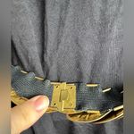 None Vintage Gold Leaf Stretch Belt Women’s Elastic Belt Fits Small/medium Photo 2