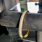 J.O.A. NWOT Vintage Rivers Woman’s Pave Rhinestone Gold Bangle Bracelet Photo 2