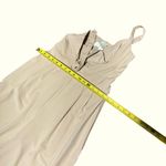 Colombian long beige bodysuit wide leg sleeveless v Photo 6