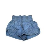 Free Peopleā FP Movement Women Small Way Home Shorts Shiny Deep Blue High Waist Photo 1