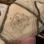 Free People boho intricately beaded embroidered blush sheer top XS TP LOOSE FIT Photo 8