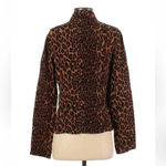 Betsey Johnson Vintage  90’s Black Brown Leopard Print Button Down Blouse Size 8 Photo 1