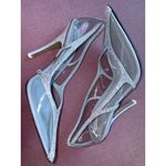 THE ATTICO Venus Chrome Pumps in Dusty Baby 38 New Womens Crystal High Heels Blue Size 7 Photo 9