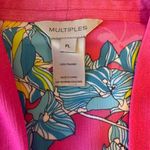Multiples NWT Pink Floral Mesh Open Cardigan Women's Size Petite Large Photo 11