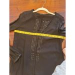 Gerard Darel  Womens Black Semi Sheer Long-Sleeve Blouse Shirt Top Size 36 Silk Photo 7