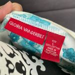 Gloria Vanderbilt White with Blue/Green Flower Print T-Shirt Size Large Photo 4