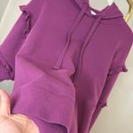 Rebecca Minkoff Purple Ruffle Sleeve Hoodie - Size M Photo 6