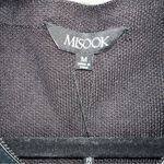 Misook Heritage Fit Faux Leather Trim Size Medium Long Cardigan Dark Academia Photo 3