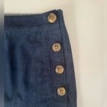 Vineyard Vines  Navy Corduroy Skirt Women’s Size 2 Side Zip Button Accent Preppy Photo 2