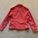 Chico's Chico’s Platinum Utility Jacket Button Down Size 0 Orange Salmon Cotton VEUC Photo 8